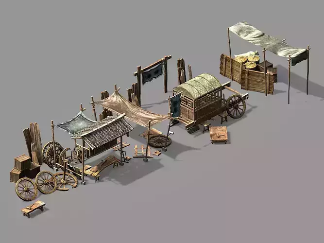 Song dynasty-props-maintenance car