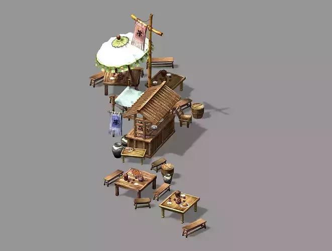 Song dynasty-embankment-vendor