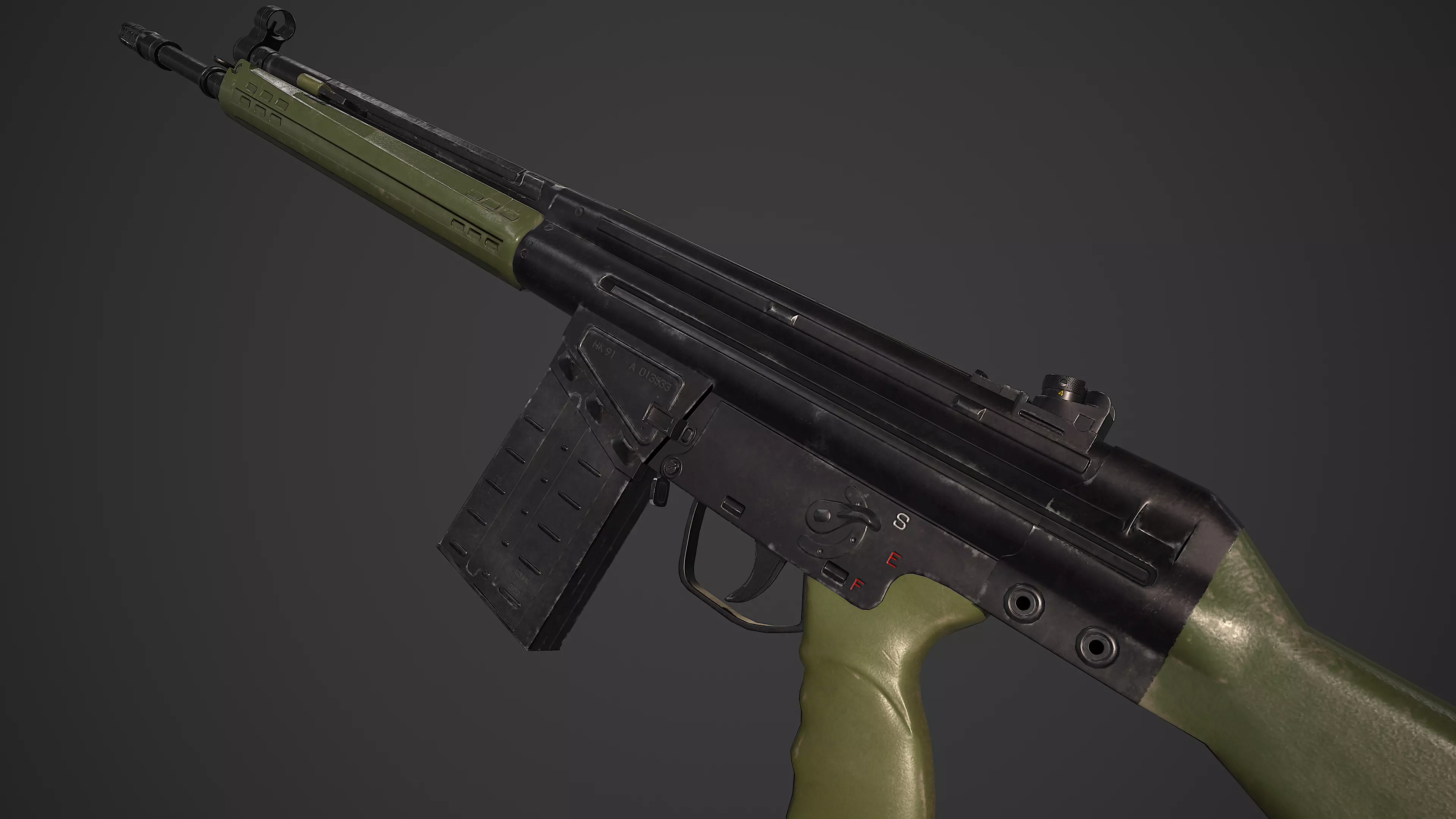 Heckler- Koch G3 Low-poly 3D model_0