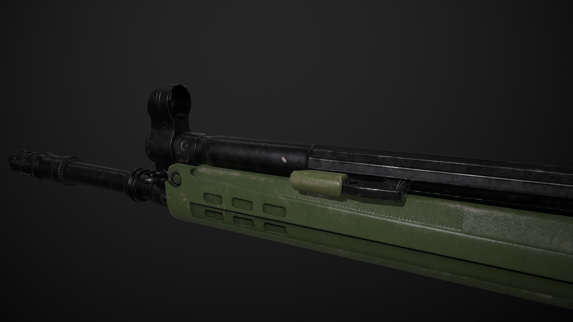 Heckler- Koch G3 Low-poly 3D model_8