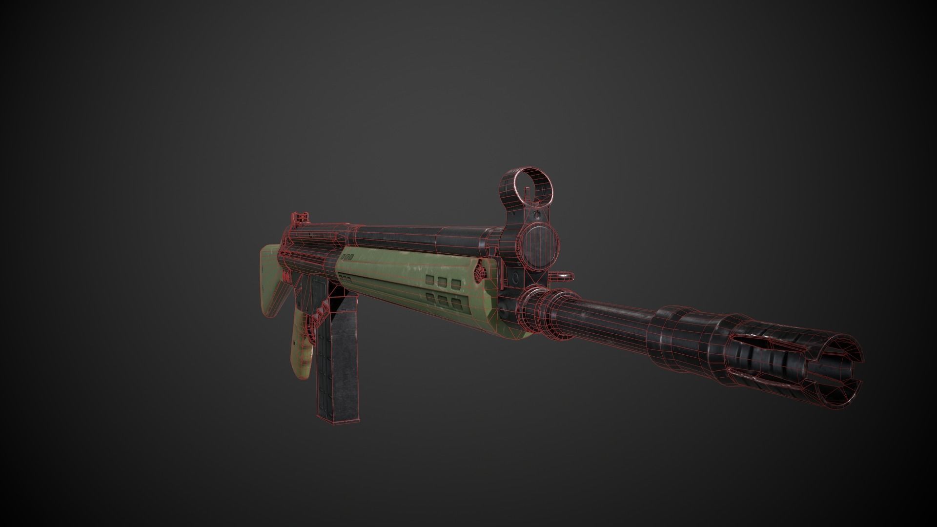 Heckler- Koch G3 Low-poly 3D model_16