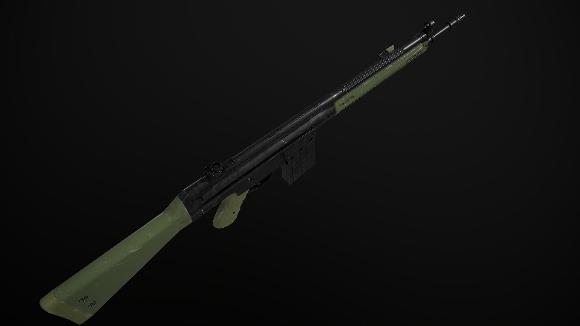 Heckler- Koch G3 Low-poly 3D model_10