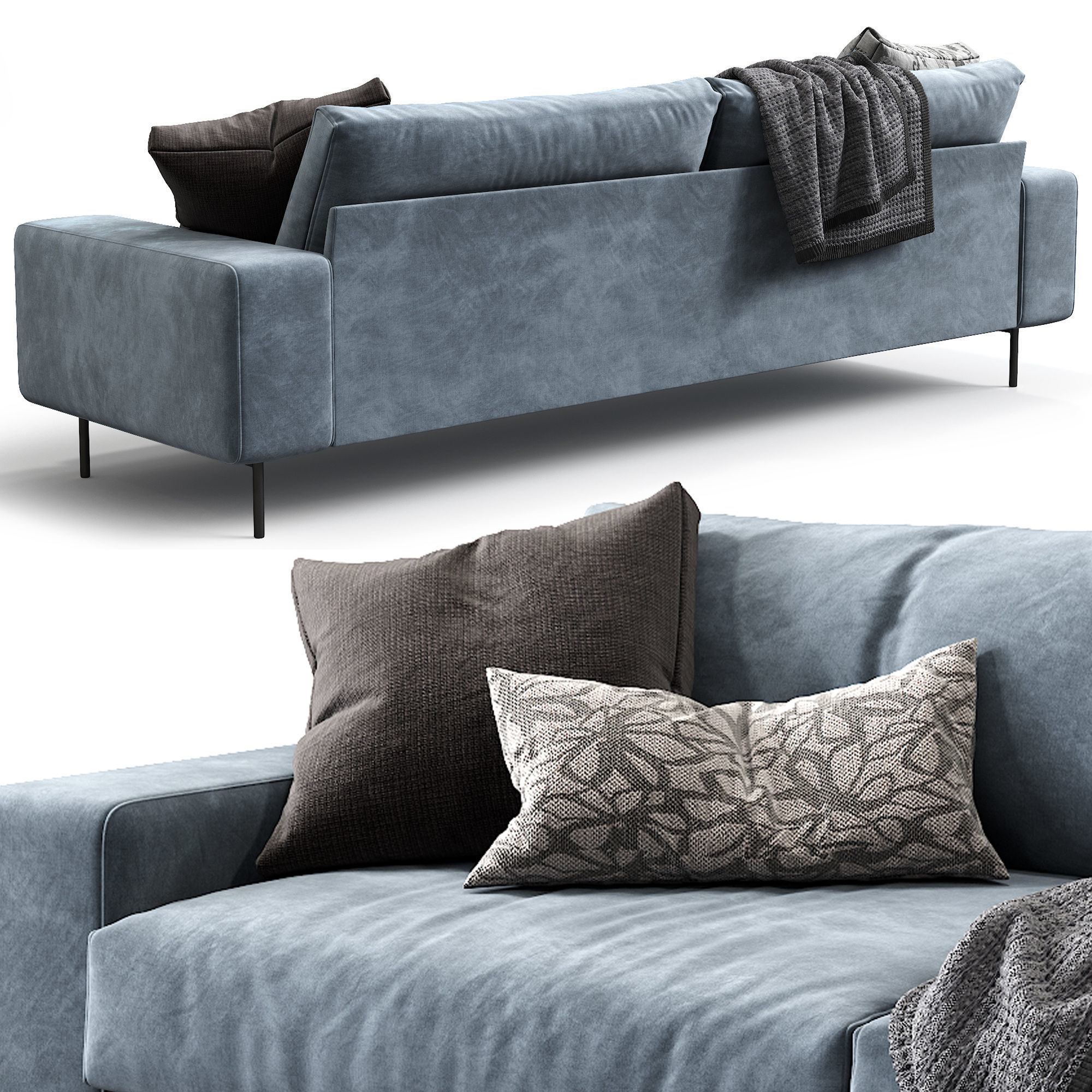  Sofa Piu Triple 3D model_2