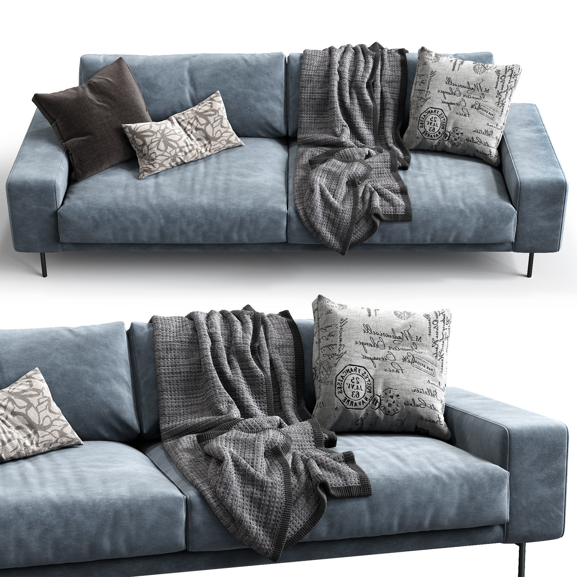  Sofa Piu Triple 3D model_3