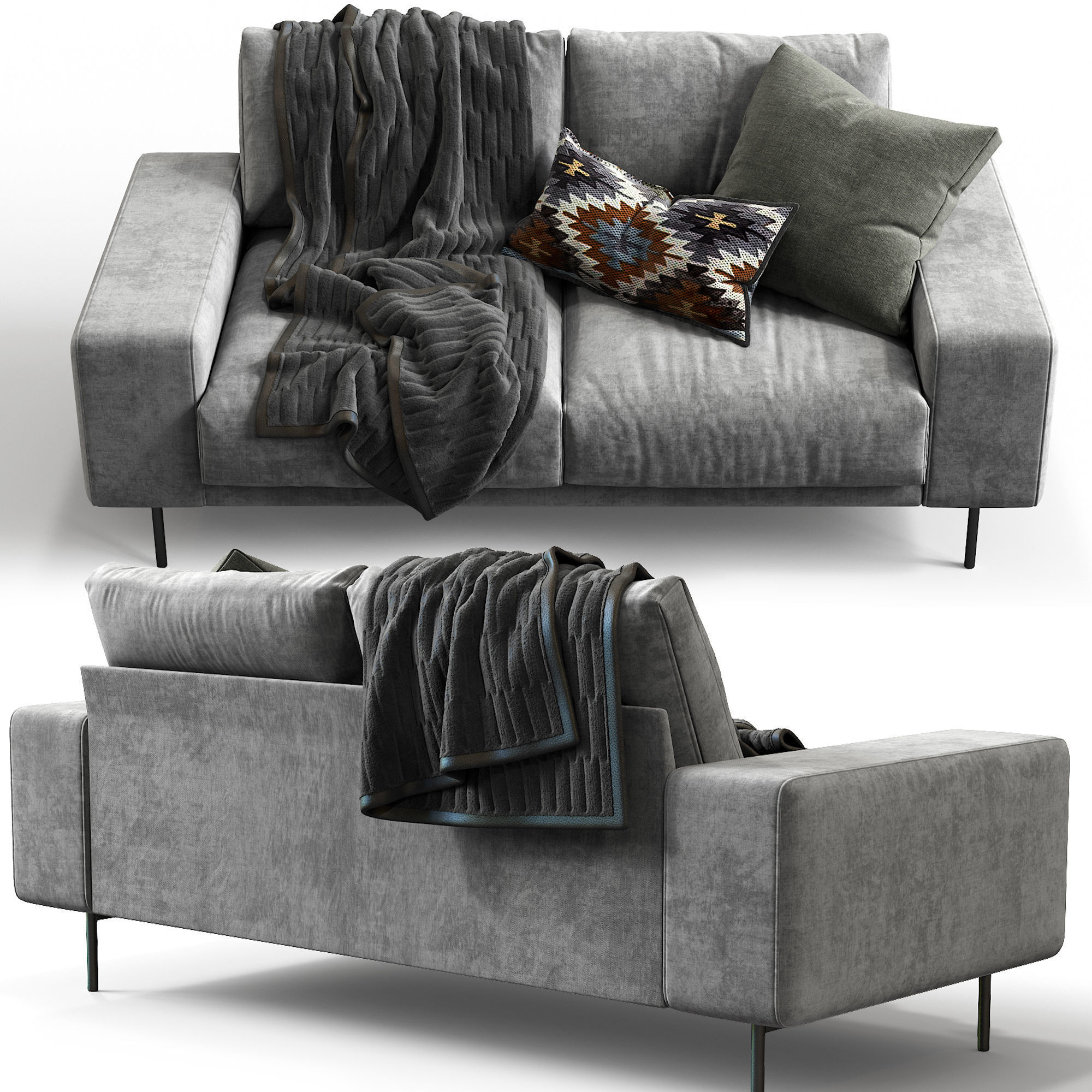 Sofa Piu Double 3D model_3