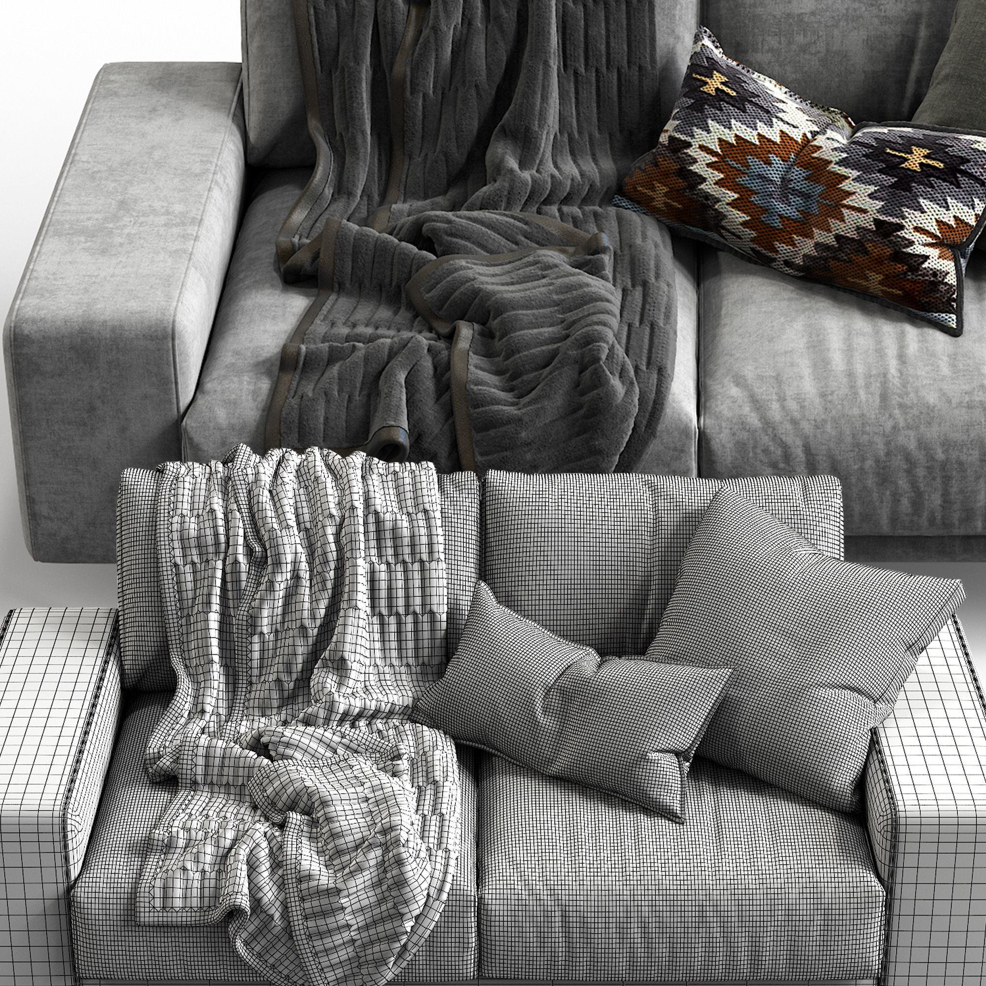 Sofa Piu Double 3D model_4