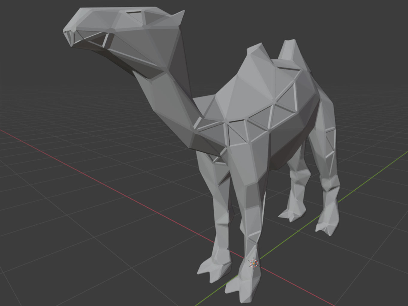 Polygonal Camel Parametric 3D print model_7
