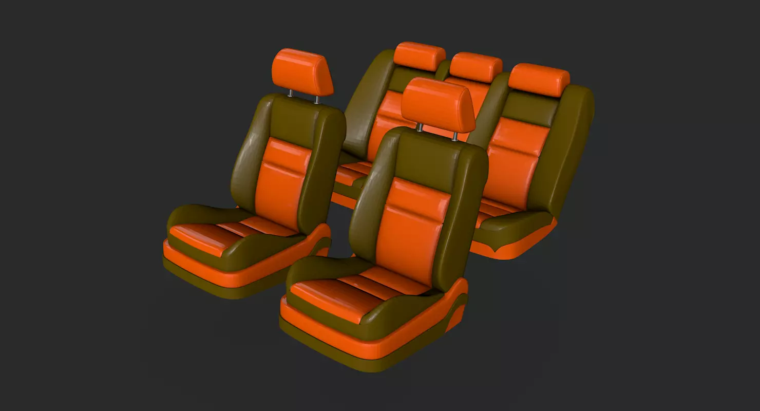 Car seats 3D model_0
