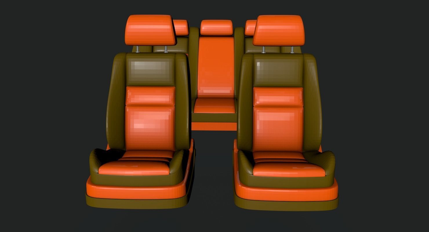 Car seats 3D model_2