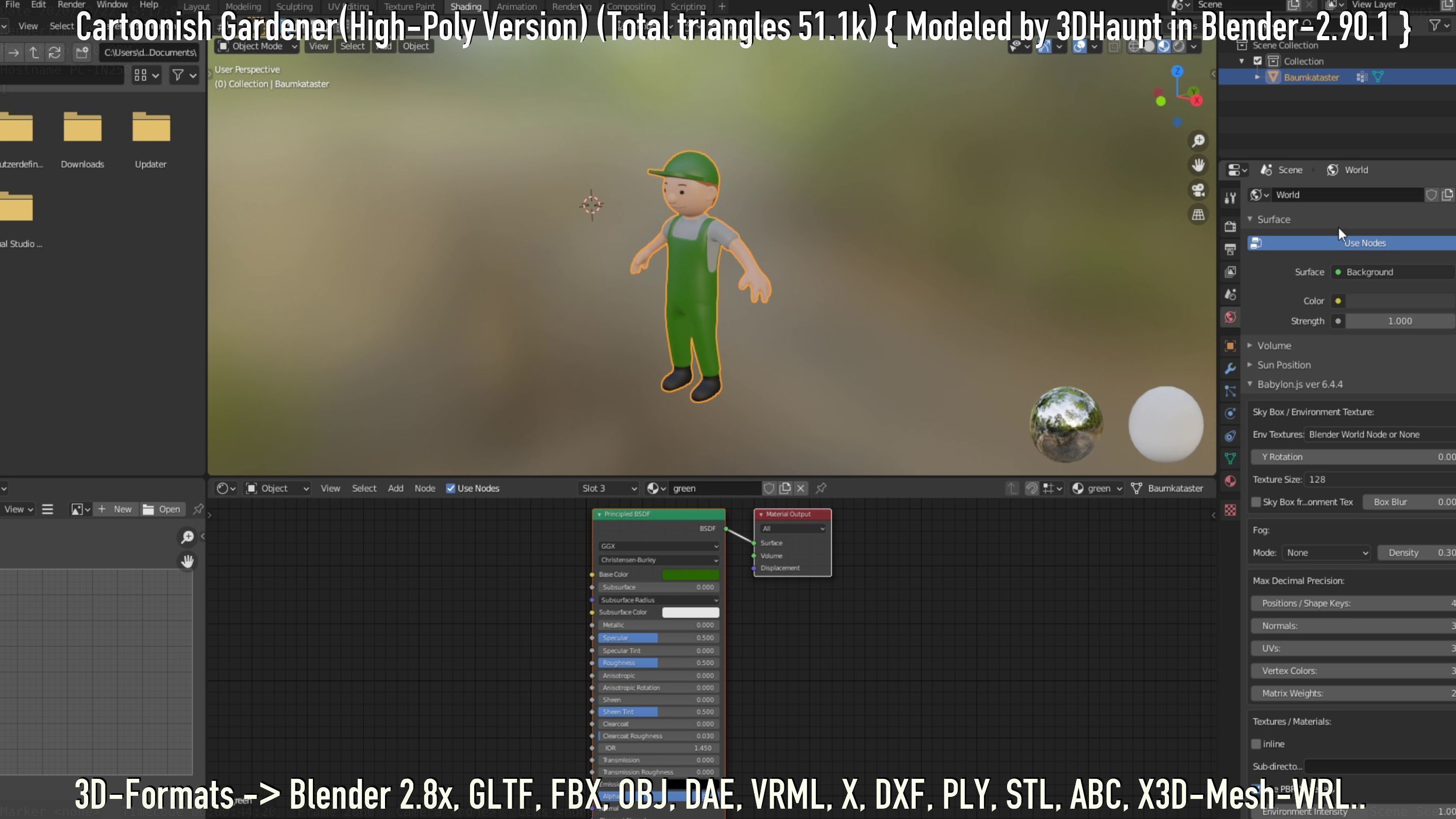 Cartoonish Gardener High-Poly Version Not Rigged 3D model_53