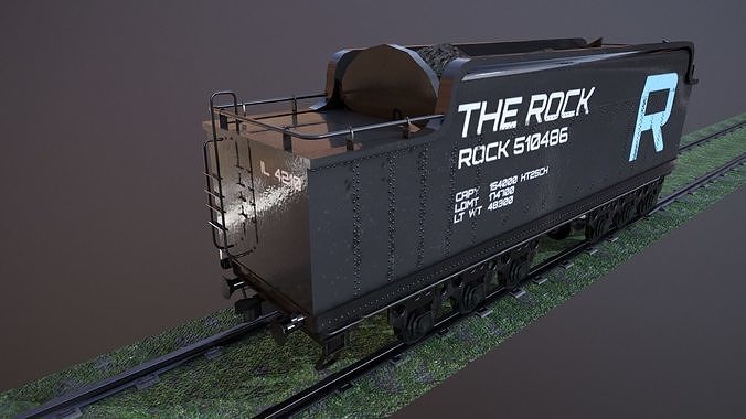 Train Hopper car Low-poly 3D model Low-poly 3D model Low-poly 3D model 2