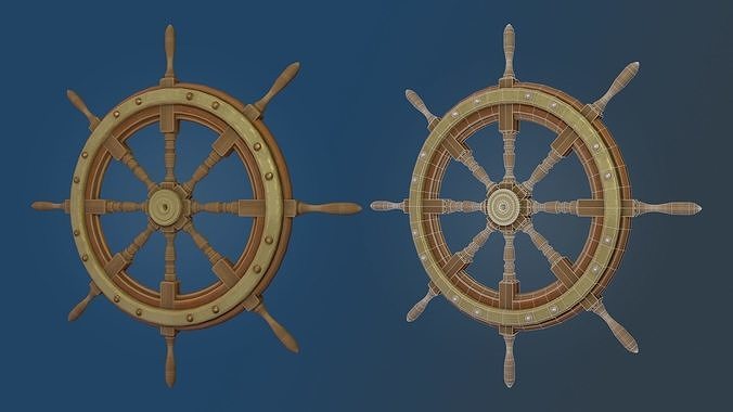 Ship rudder Low-poly 3D model