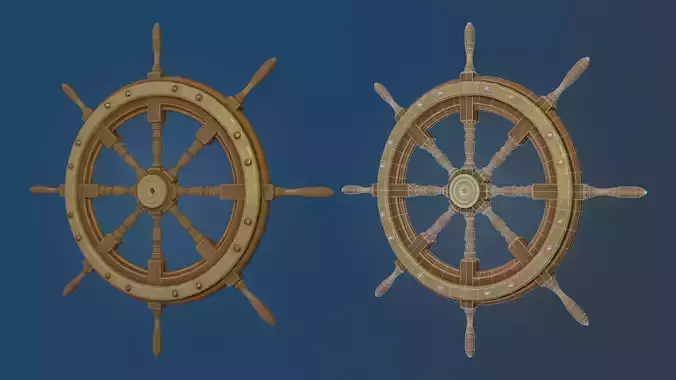Ship rudder Low-poly 3D model Ship rudder Low-poly 3D model