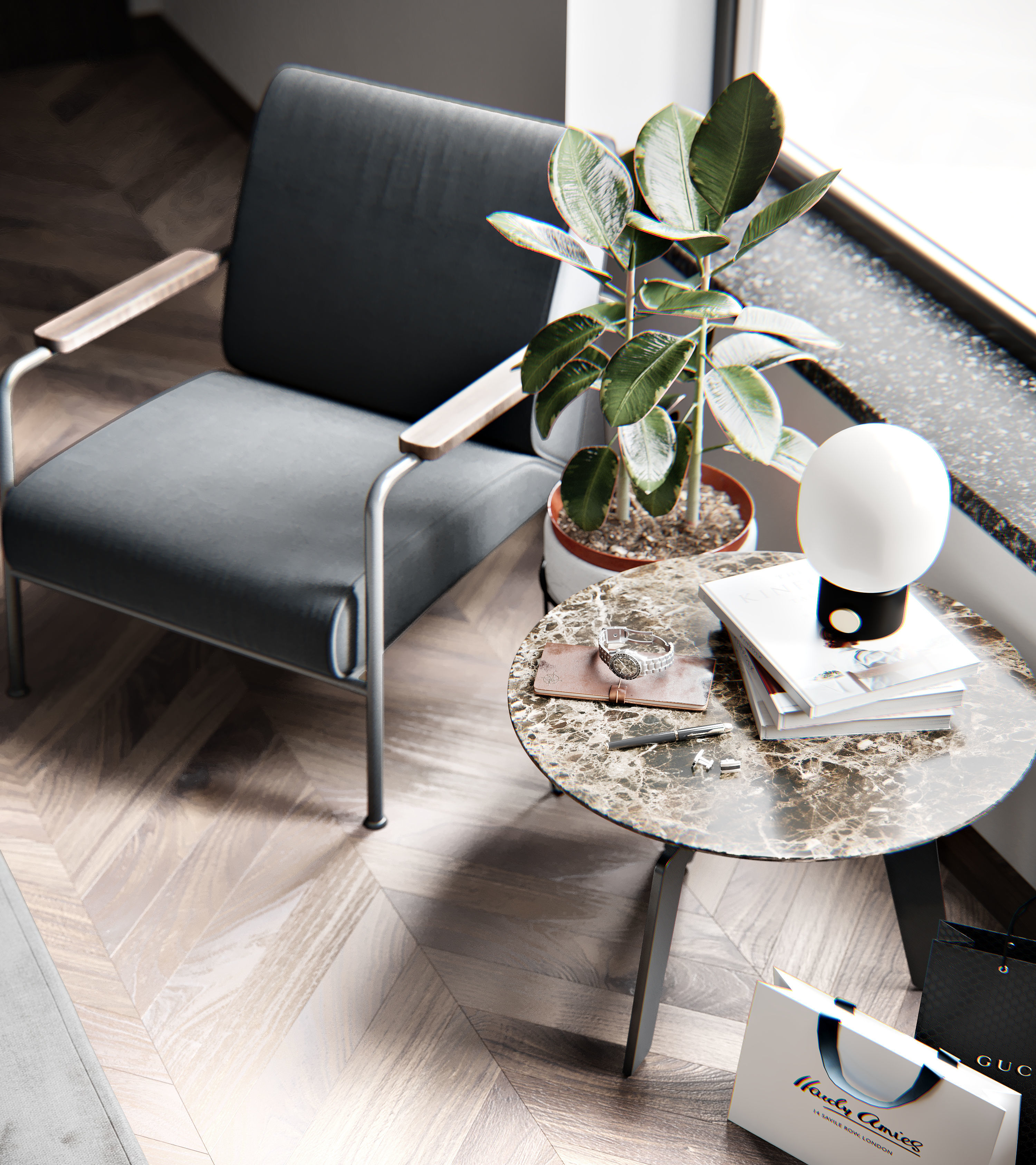 Gentlement Dressing Room 3D model_2