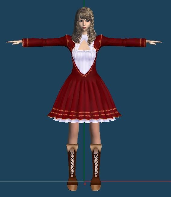 Unity Humanoid Model Female 029 Free 3D model_7