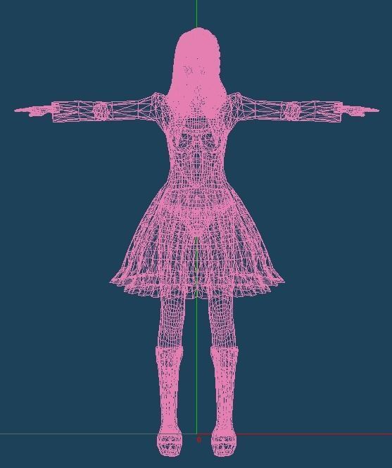 Unity Humanoid Model Female 029 Free 3D model_3