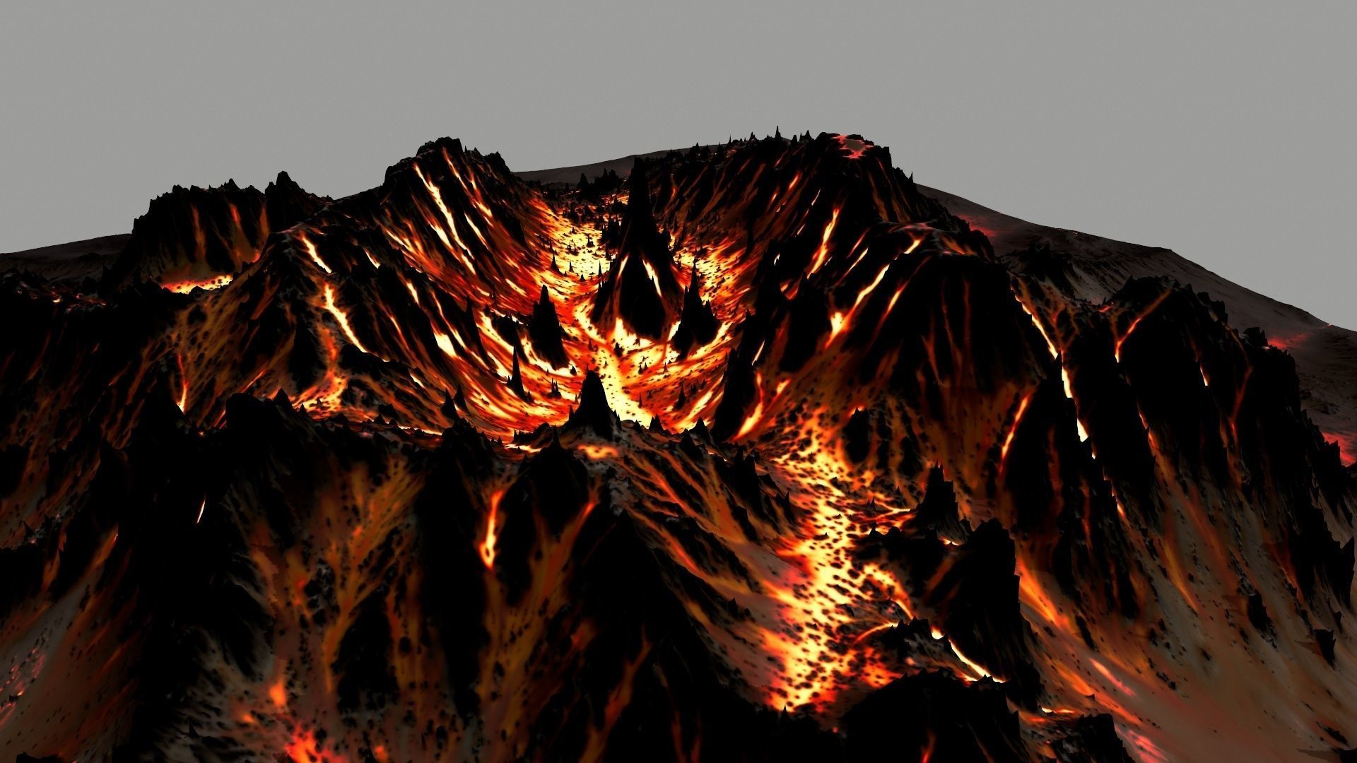 volcano rug with flames 3D model_5