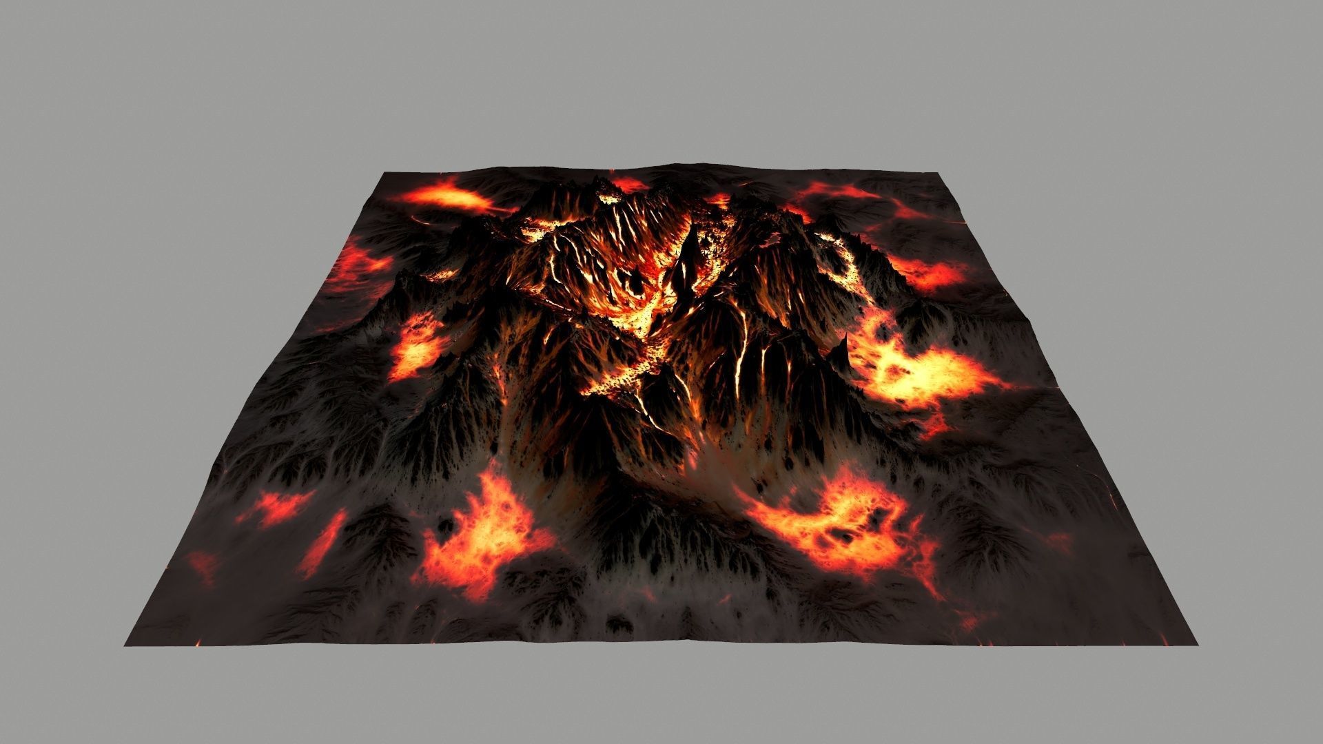 volcano rug with flames 3D model_10
