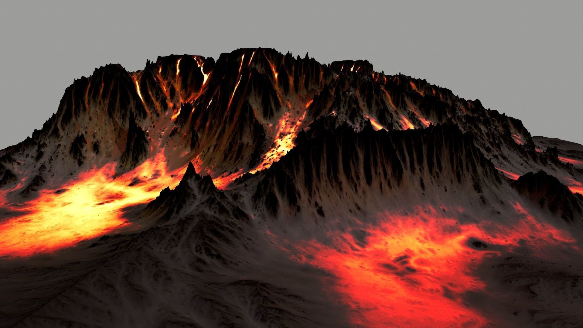 volcano rug with flames 3D model_3