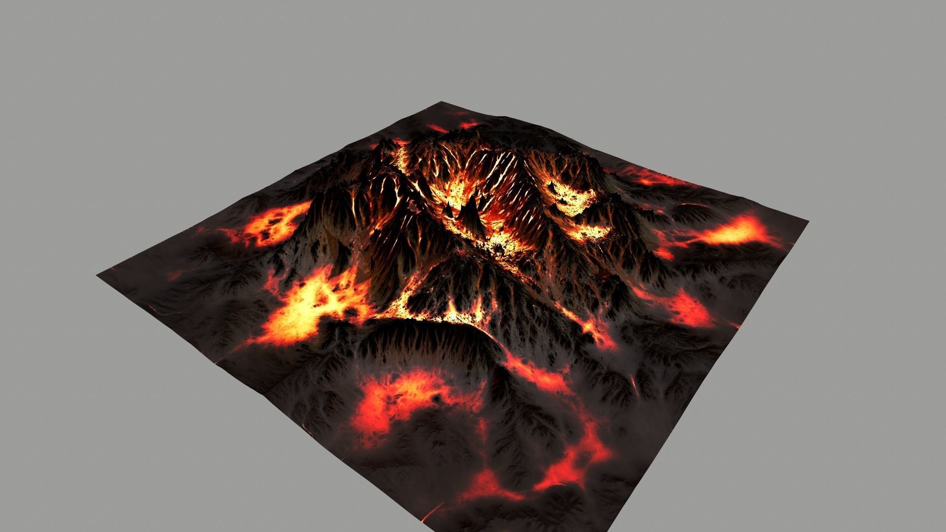 volcano rug with flames 3D model_14