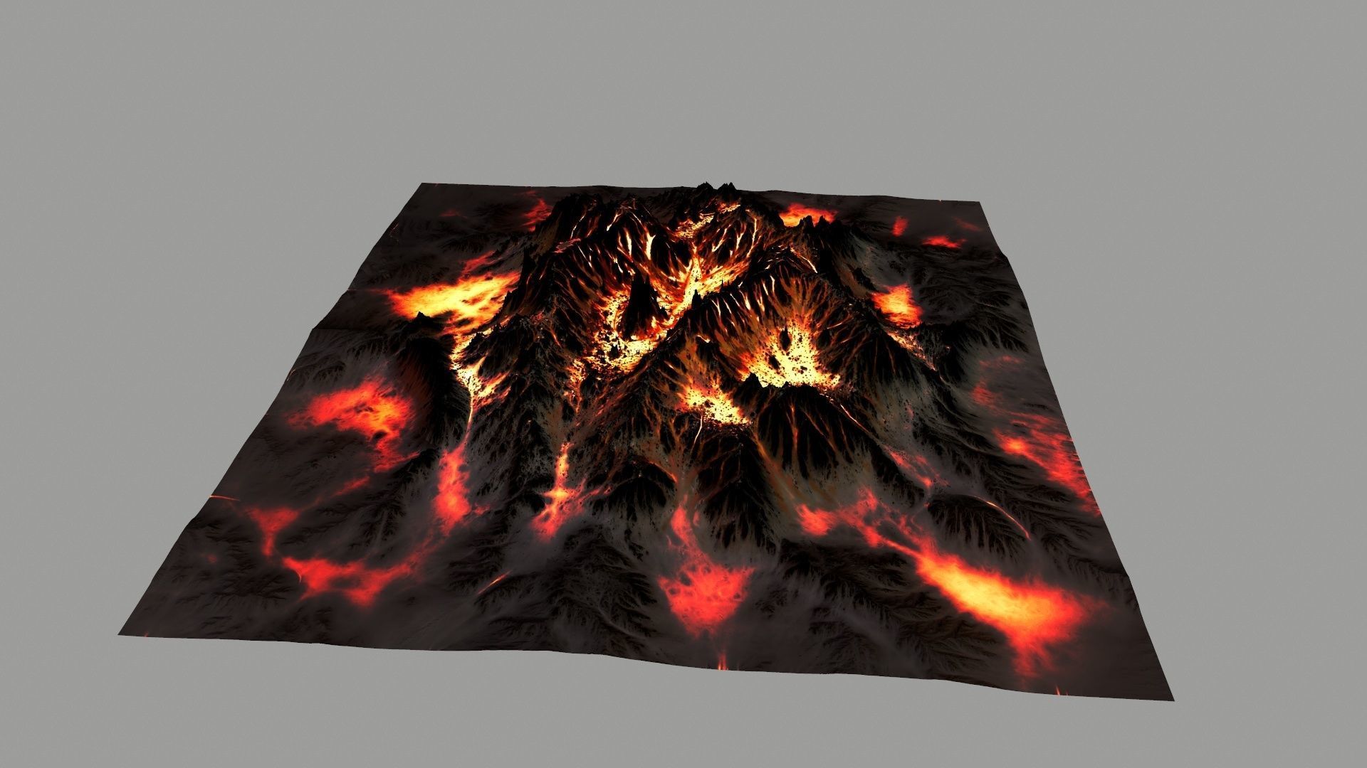 volcano rug with flames 3D model_13