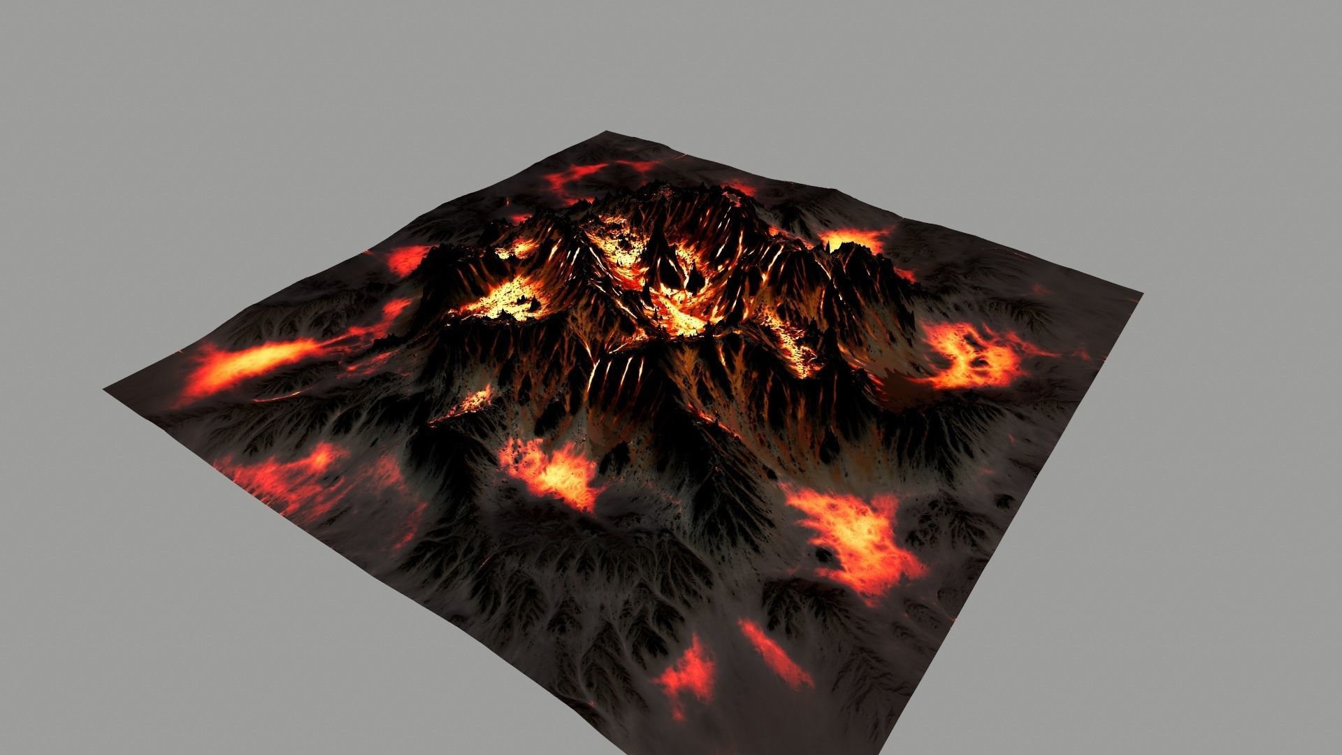 volcano rug with flames 3D model_11