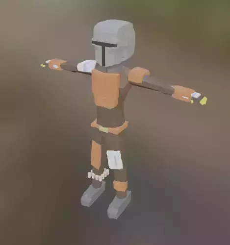 Mandalorian LOW POLY star wars character Free 3D model