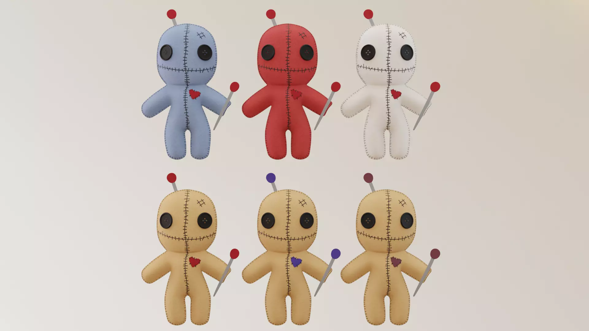 Voodoo Doll Low-poly 3D model_0