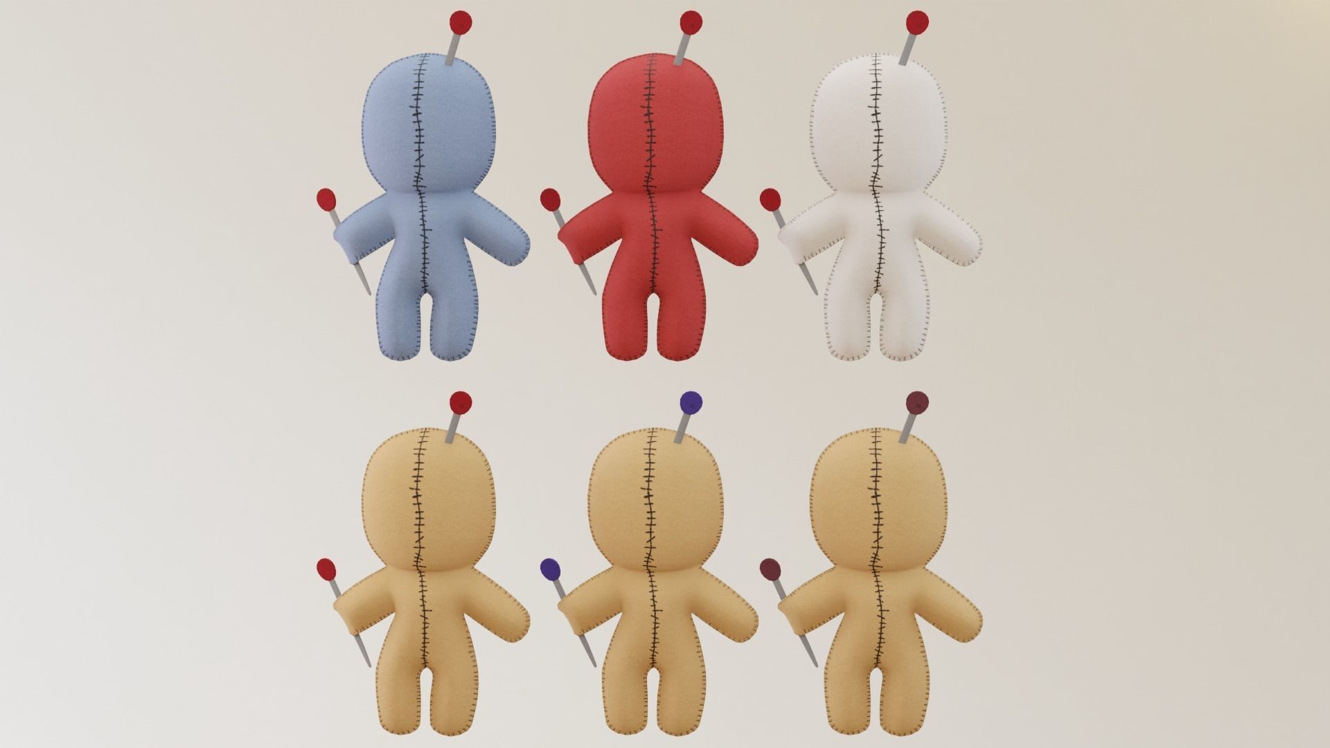 Voodoo Doll Low-poly 3D model_5