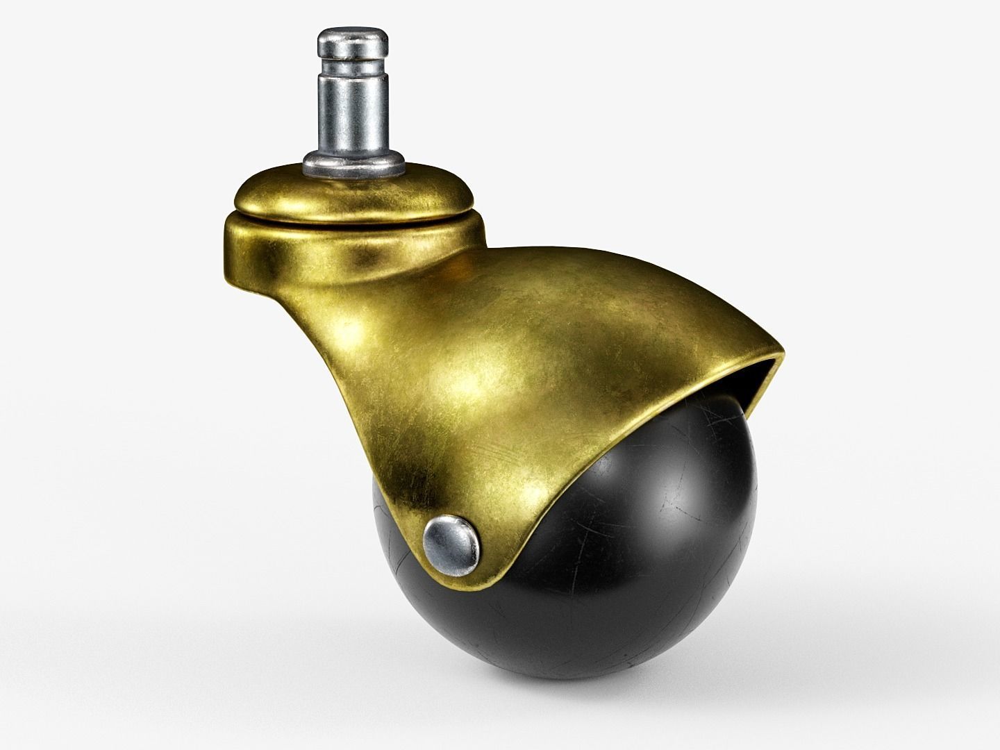 Round Ball Caster Wheel PBR 3D model CGTrader