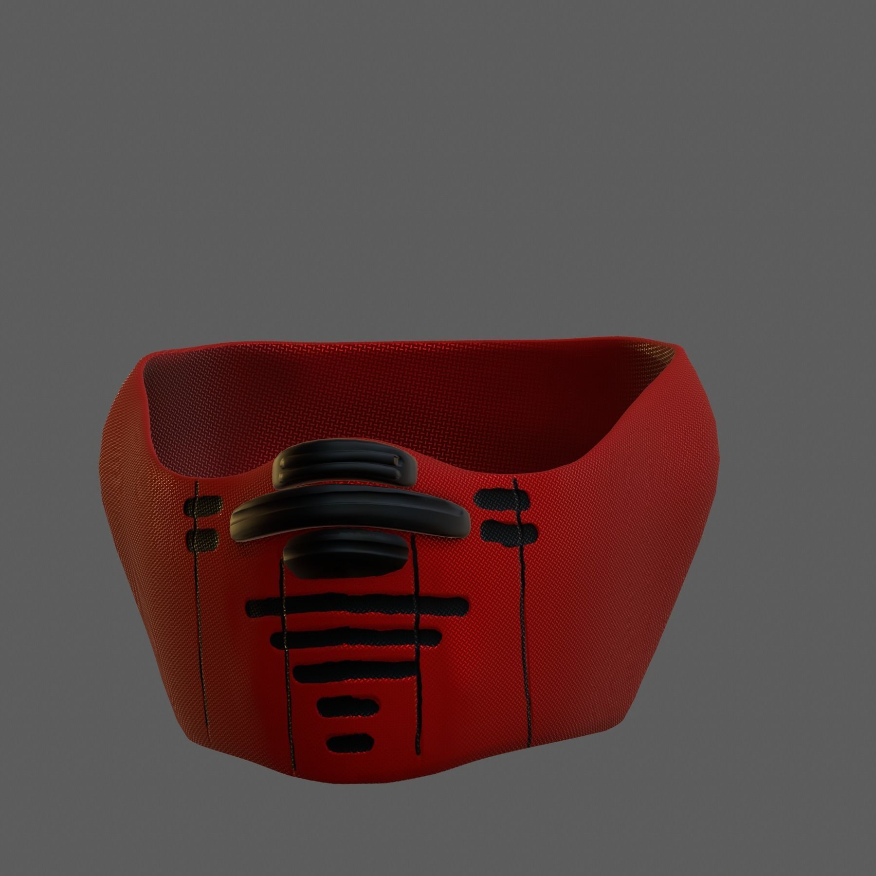 Gas mask helmet 3d model scifi Low-poly Low-poly 3D model_4