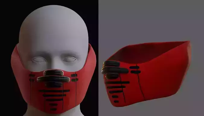 Gas mask helmet 3d model scifi Low-poly Low-poly 3D model Gas mask helmet 3d model scifi Low-poly Low-poly 3D model