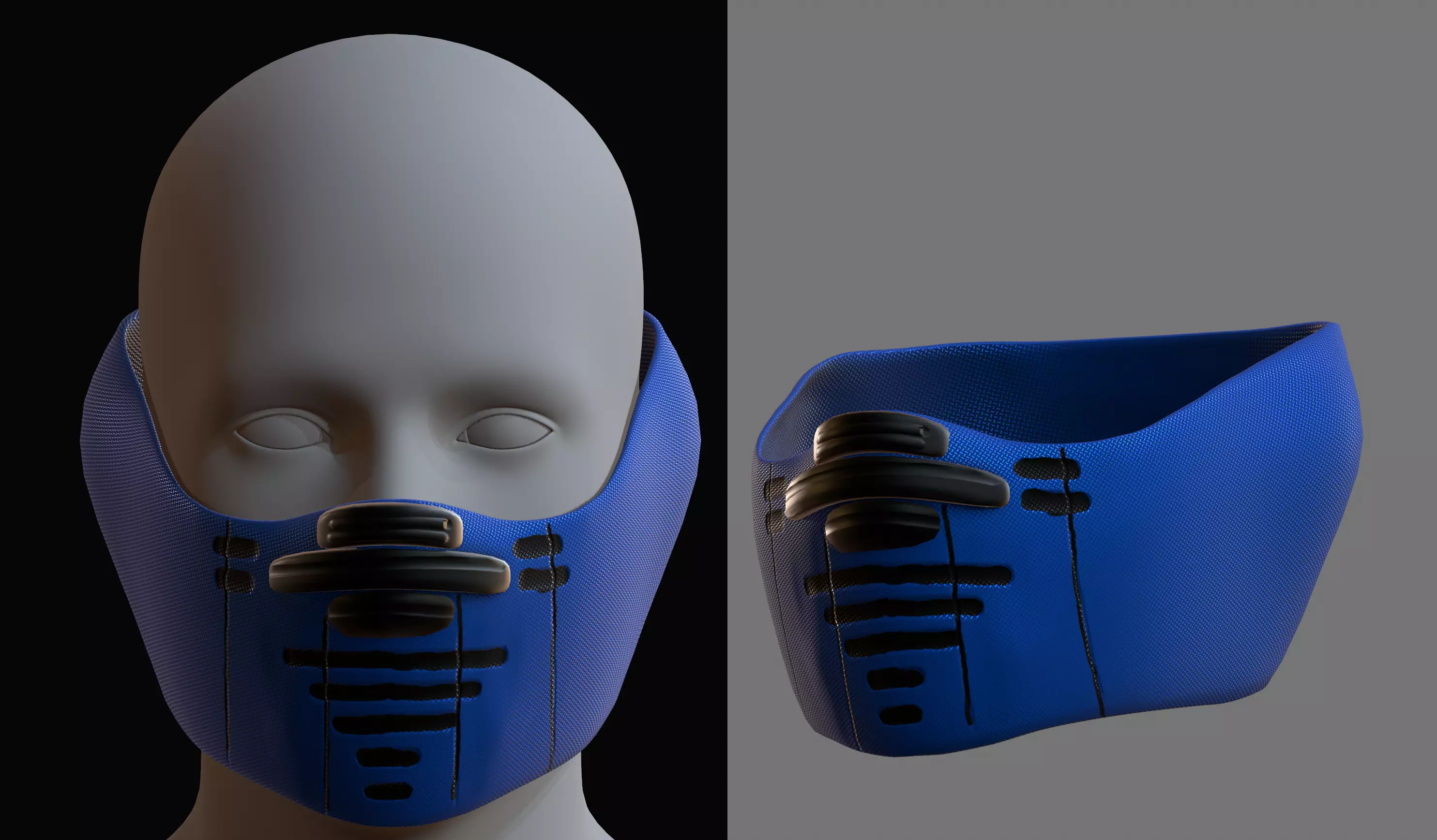 Gas mask helmet 3d model scifi Low-poly Low-poly 3D model