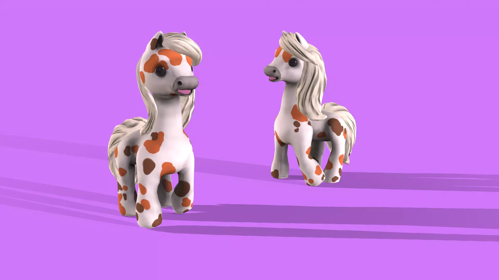 3d model pony polka dot Low-poly 3D model