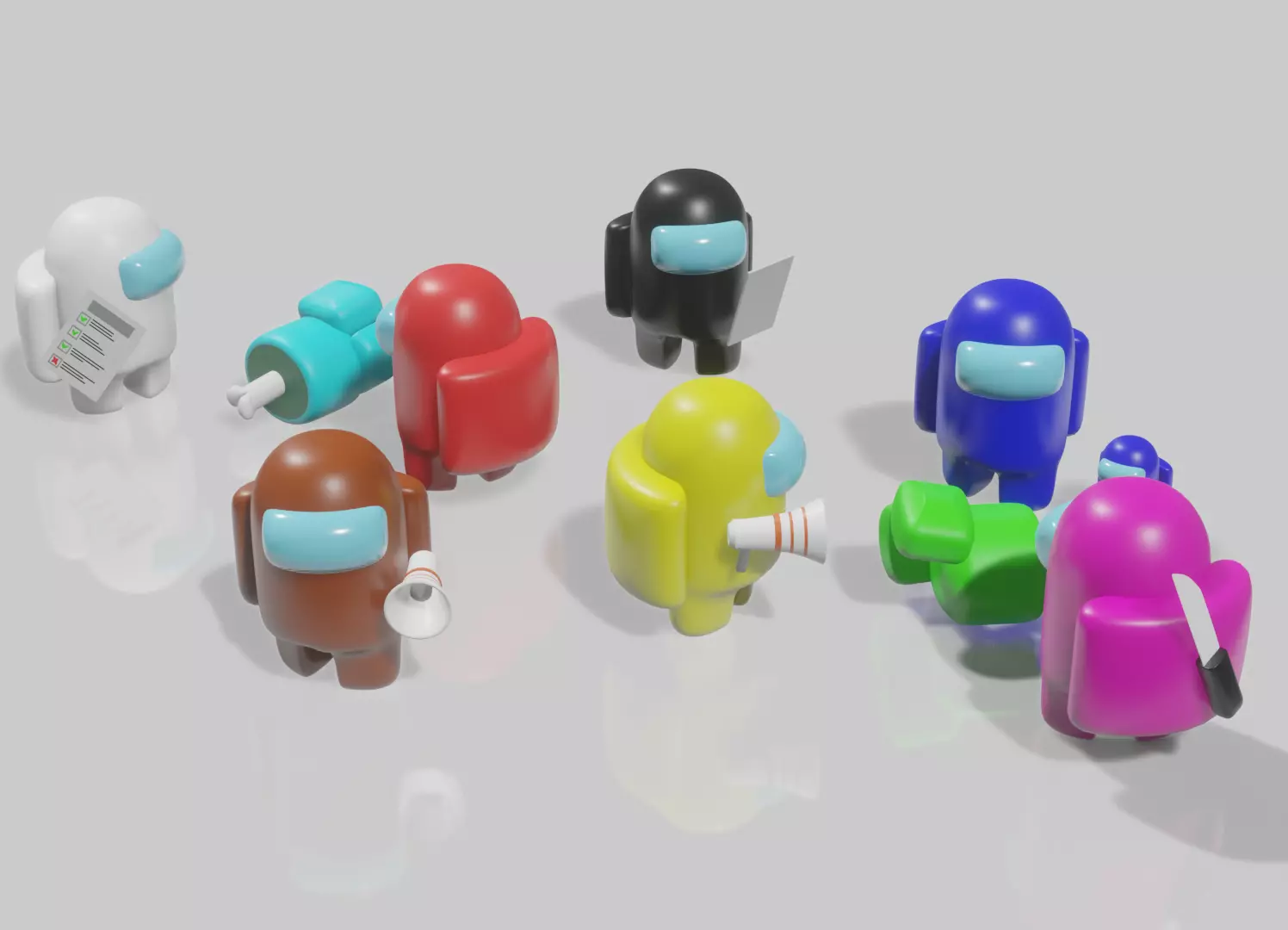 Among Us Characters 3D print model_0