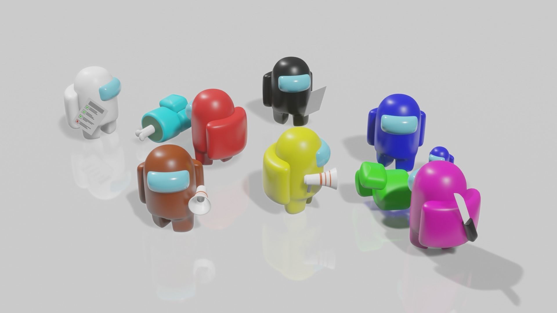 Among Us Characters 3D print model_1