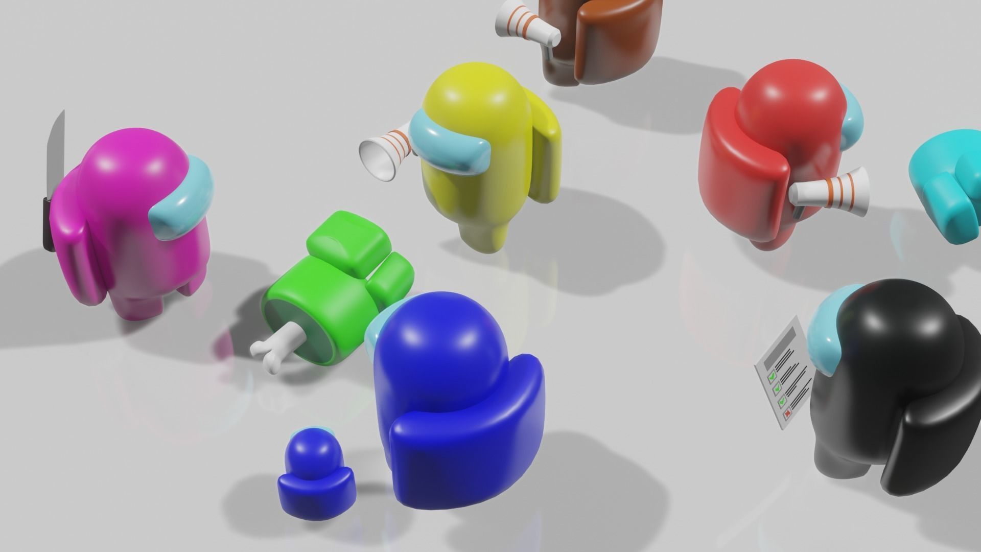 Among Us Characters 3D print model_2