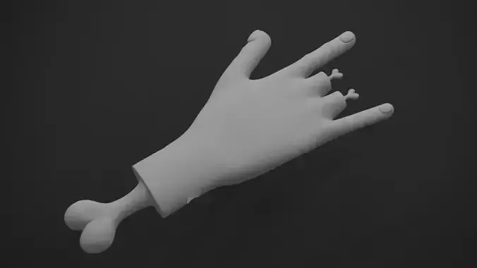 Rock n roll undead hand pendant 3D print model