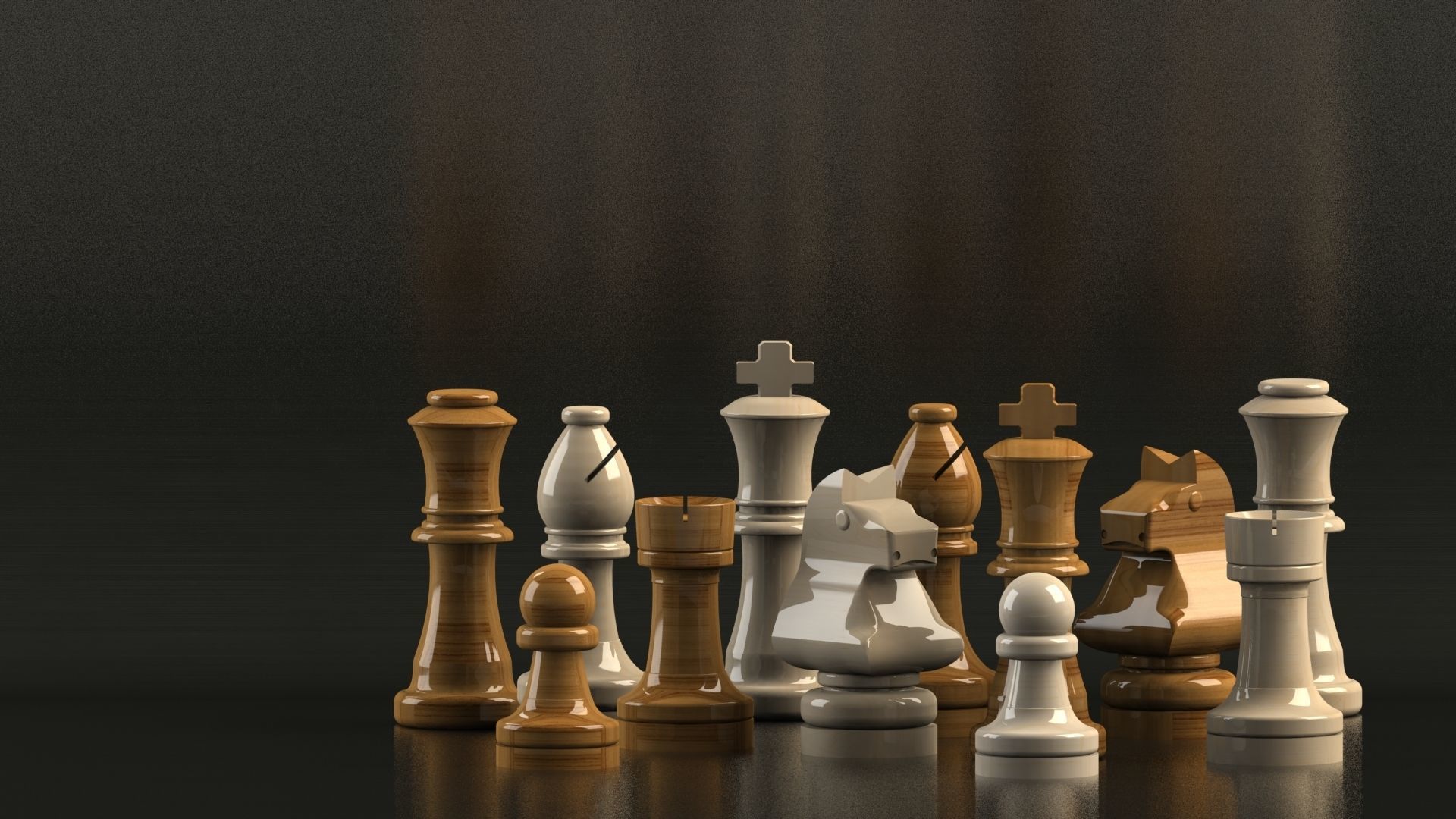 Chess board 3D print model_2