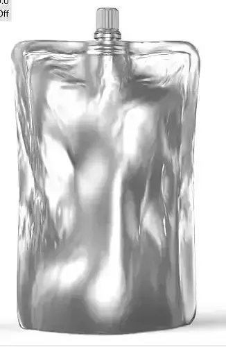 squeeze pouch metalic 3D model