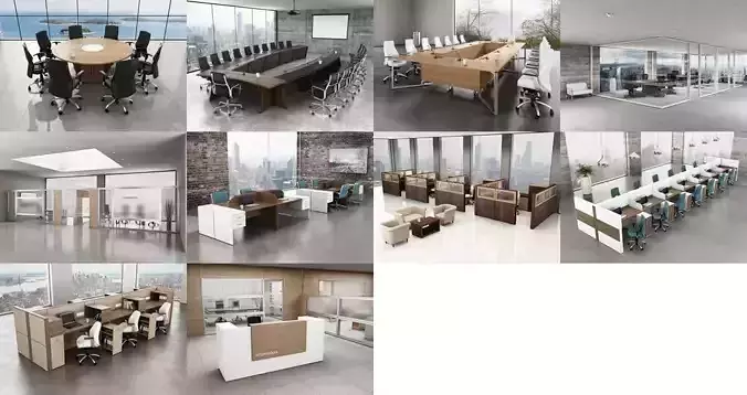 10 Office Interior Pack Collection 
