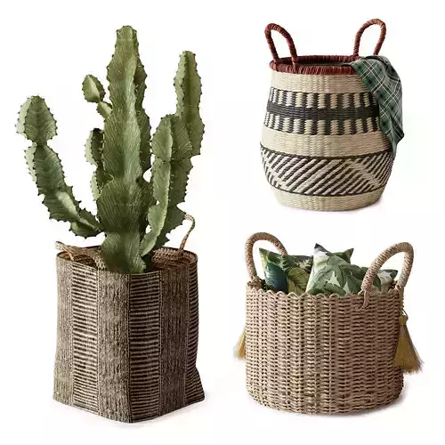 Baskets Set 01 3D model