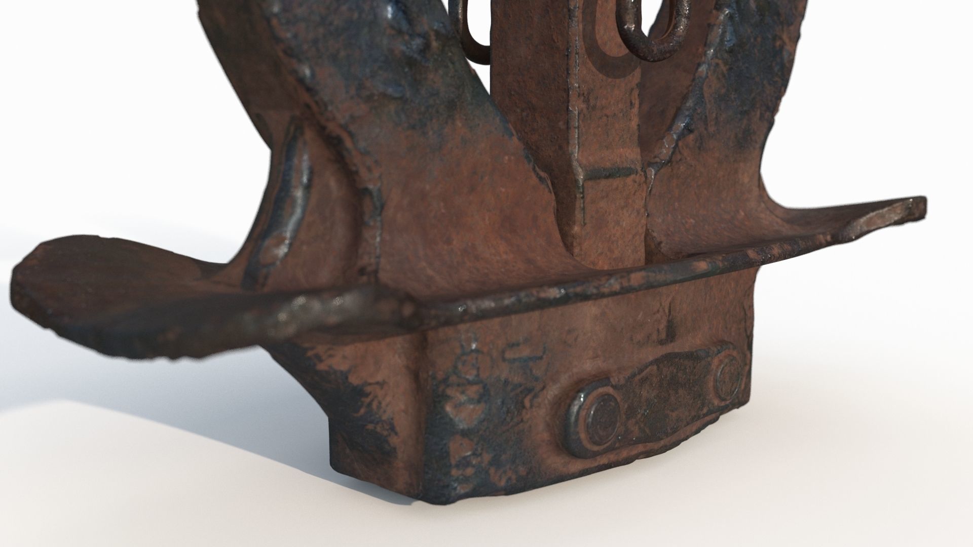 Old rusty anchor   3D model_10