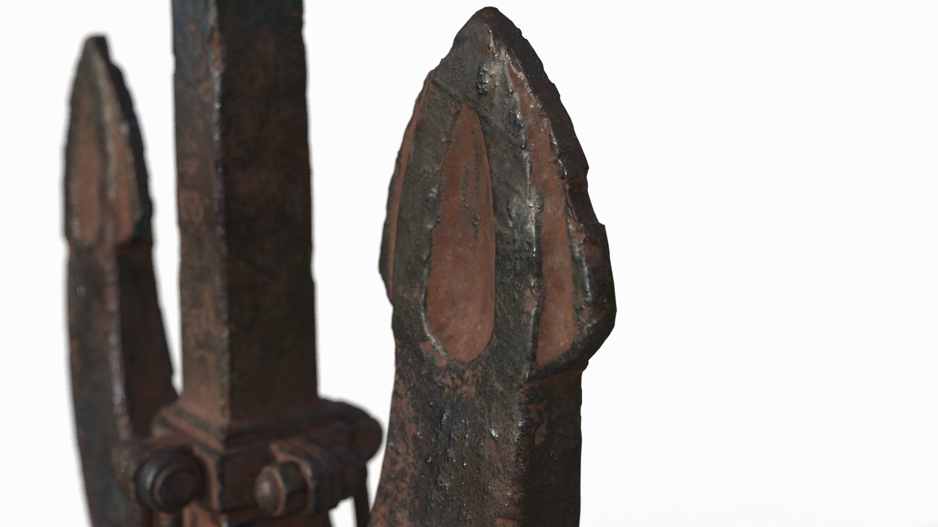 Old rusty anchor   3D model_11