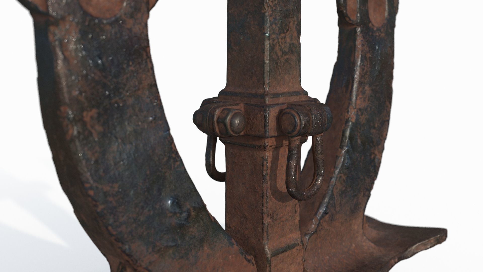 Old rusty anchor   3D model_9