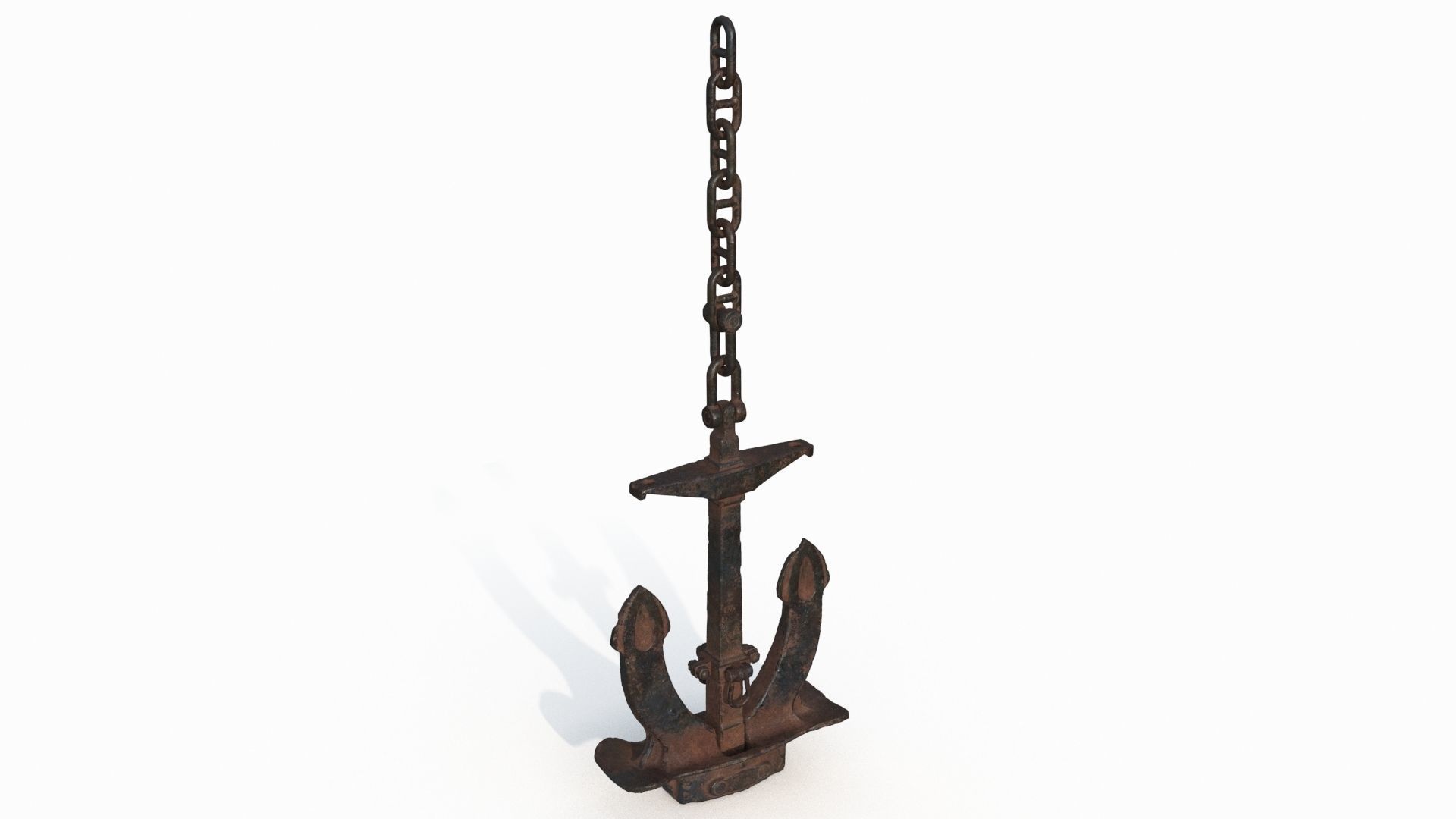 Old rusty anchor   3D model_7
