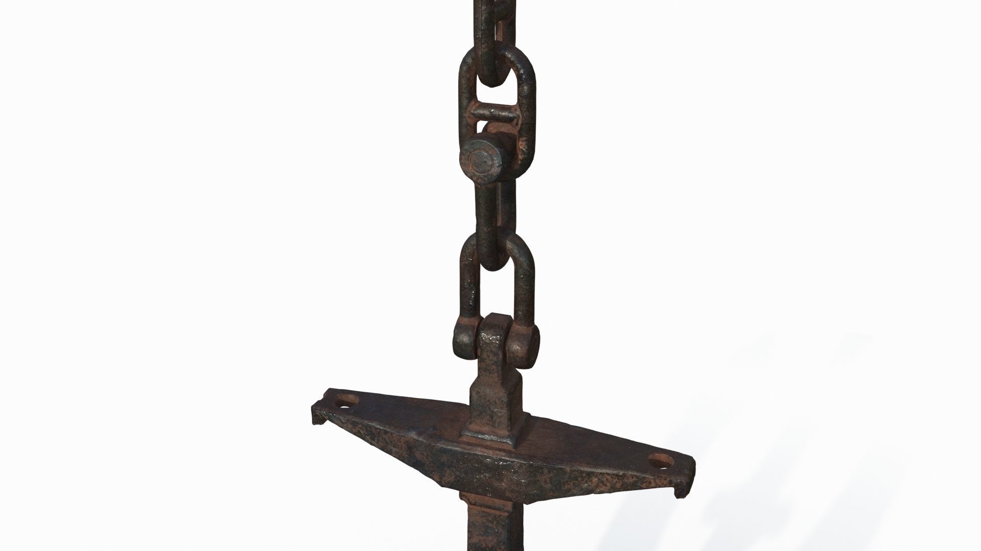 Old rusty anchor   3D model_5