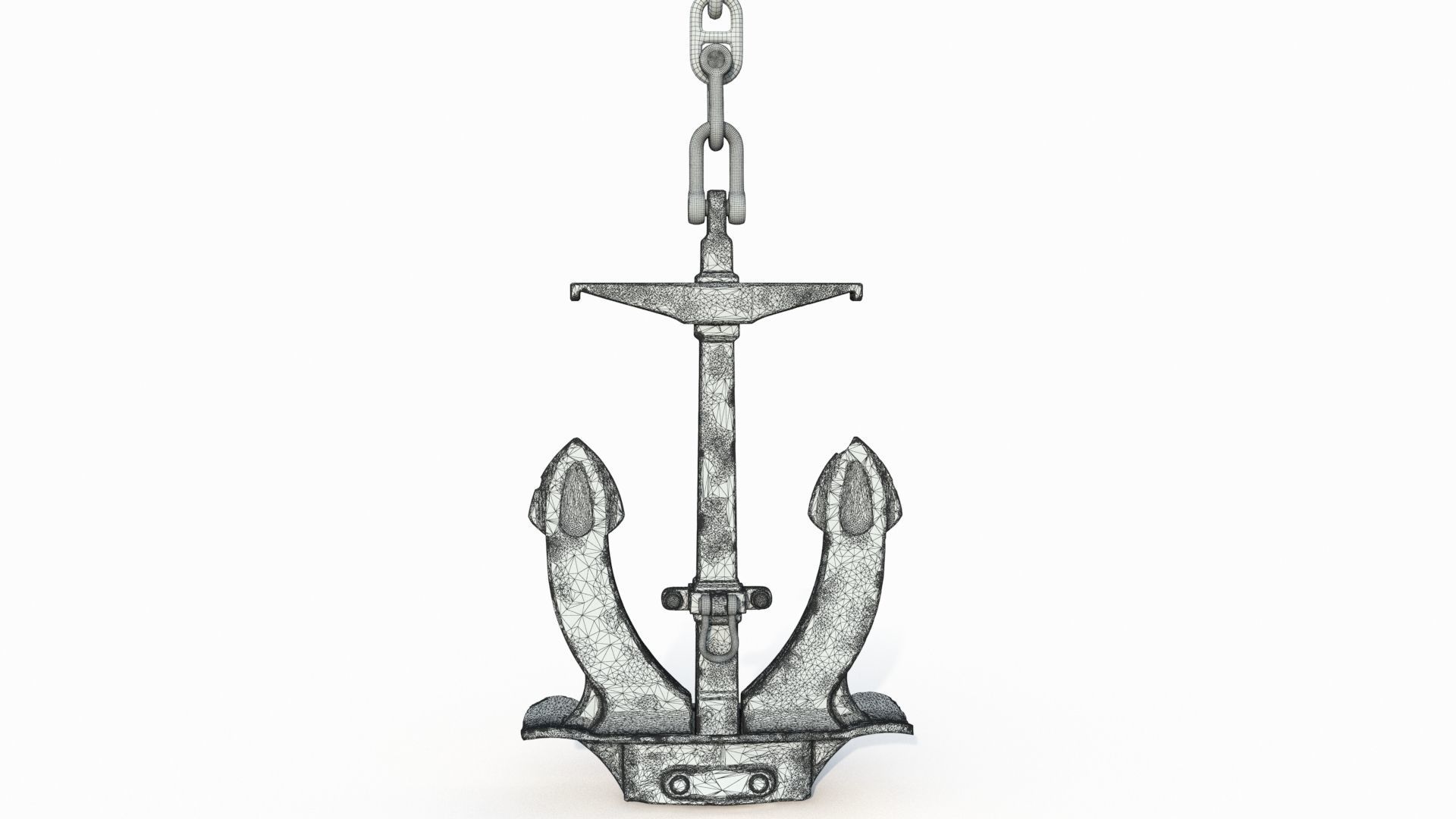 Old rusty anchor   3D model_12