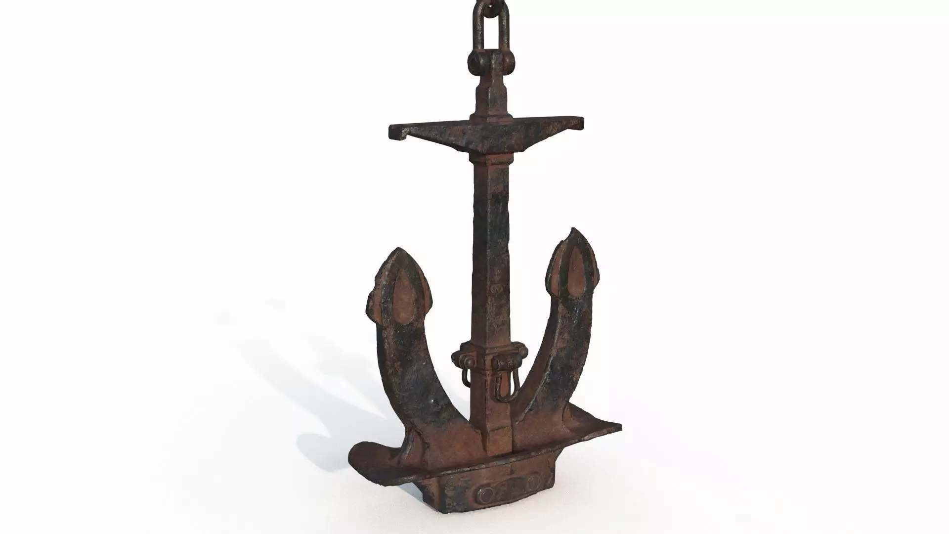 Old rusty anchor   3D model_0