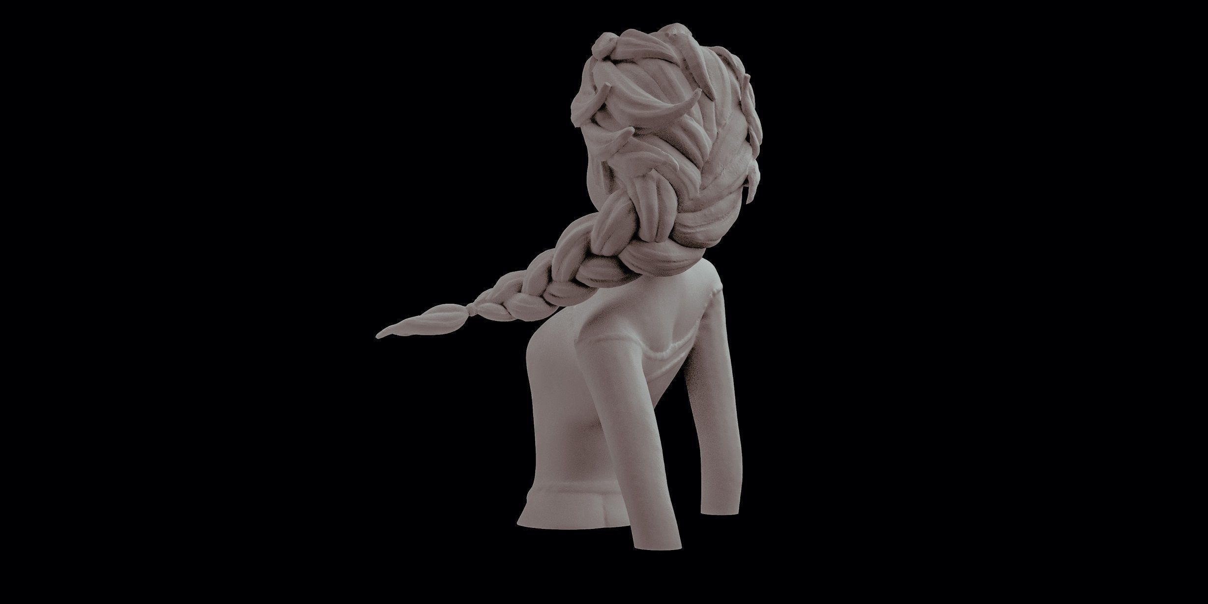 Disney Elsa Frozen Statue Sculpt 3D Princess printing figurine 3D print model_5